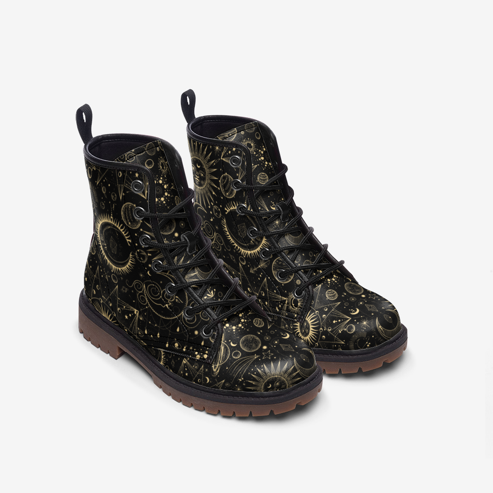 Witchy Celestial Vegan Boots