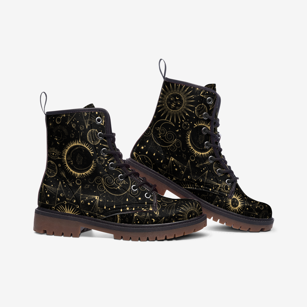 Witchy Celestial Vegan Boots