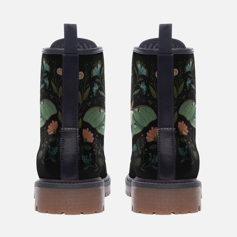 Luna Moth & Flowers Boots