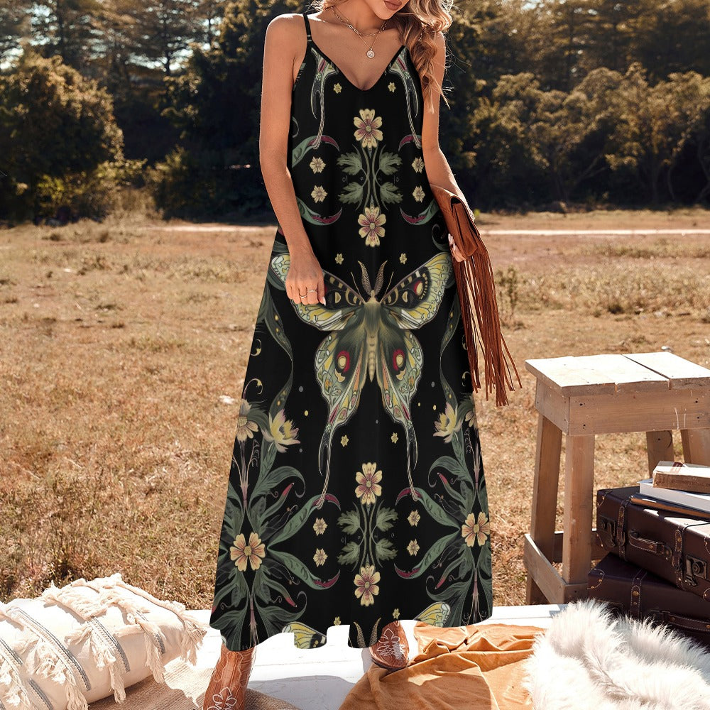 Boho Butterflies Sling Maxi Dress