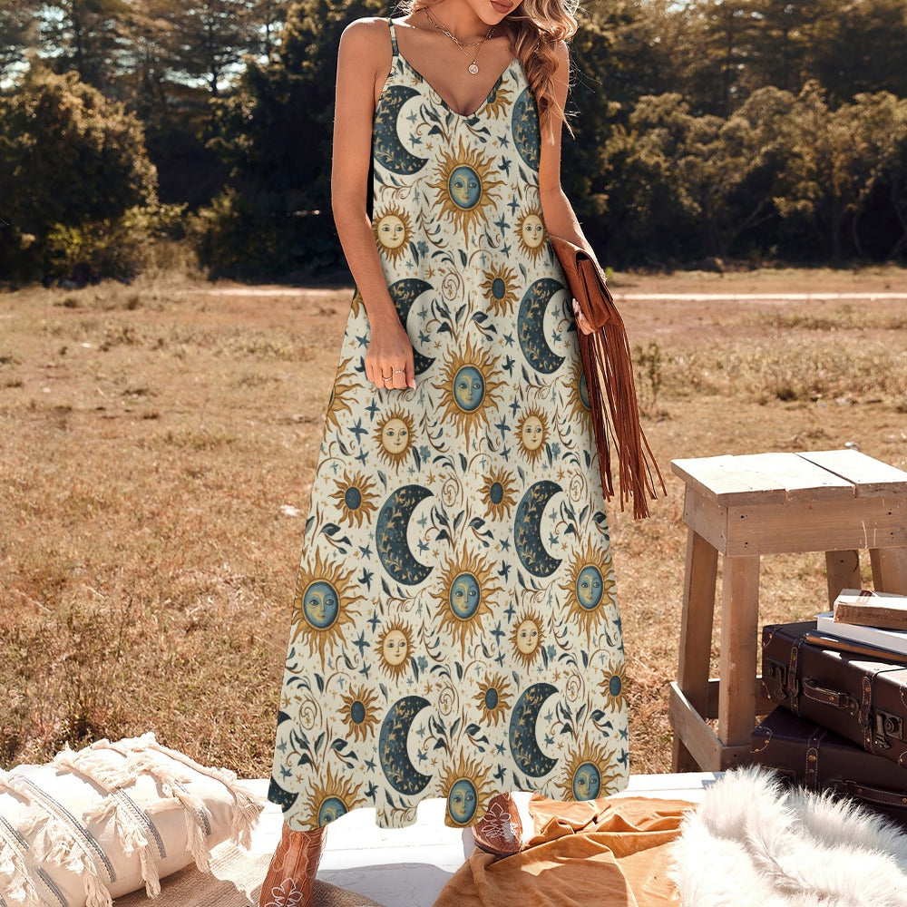Medieval Suns & Moons Mystical Maxi Dress
