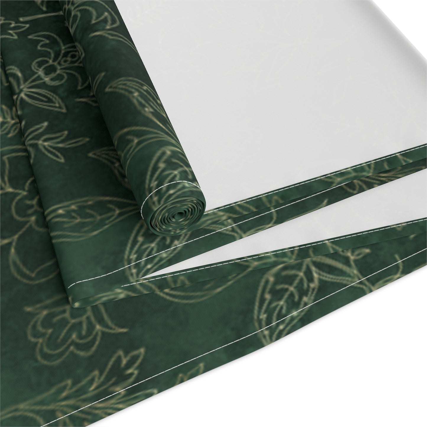 Green & Gold Absinthe Floral Table Runner
