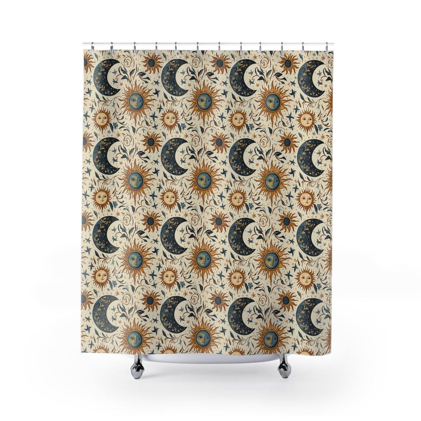 Celestial Sun & Moon Shower Curtain & Bath Mat