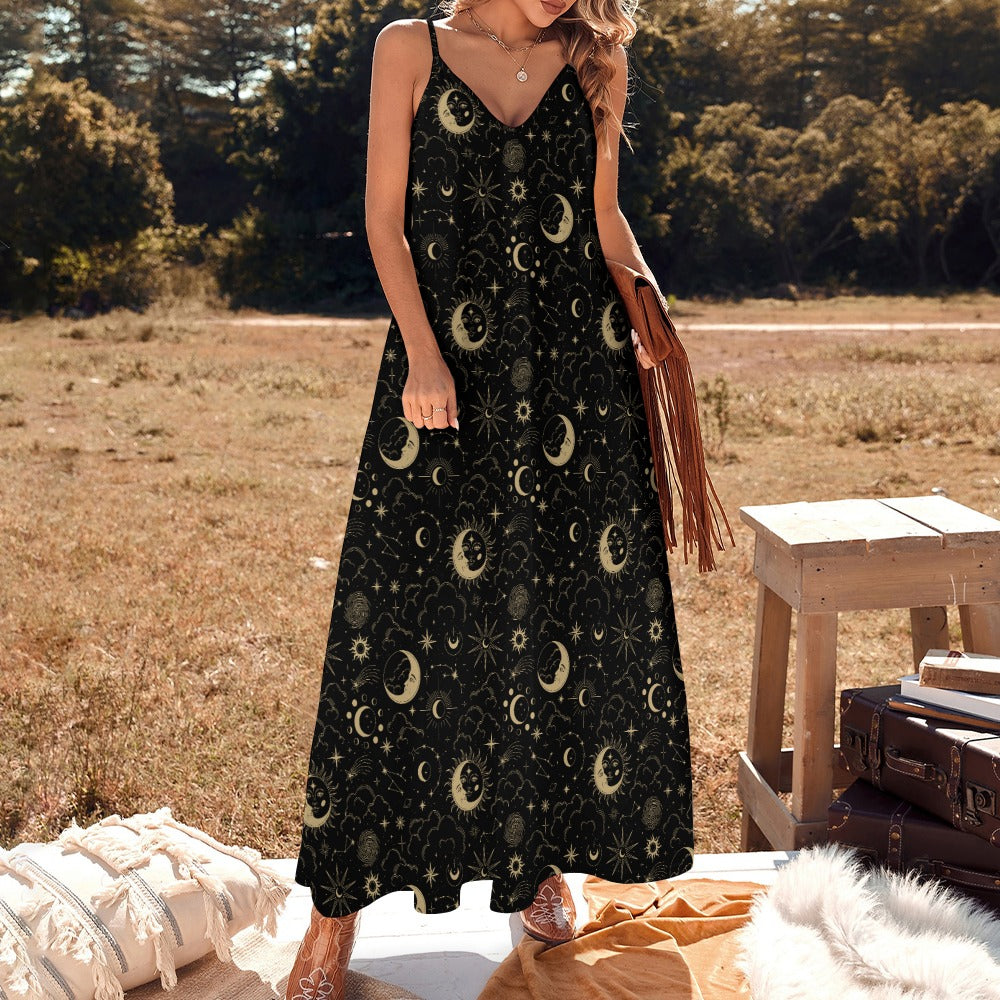 Celestial Moons Maxi Dress