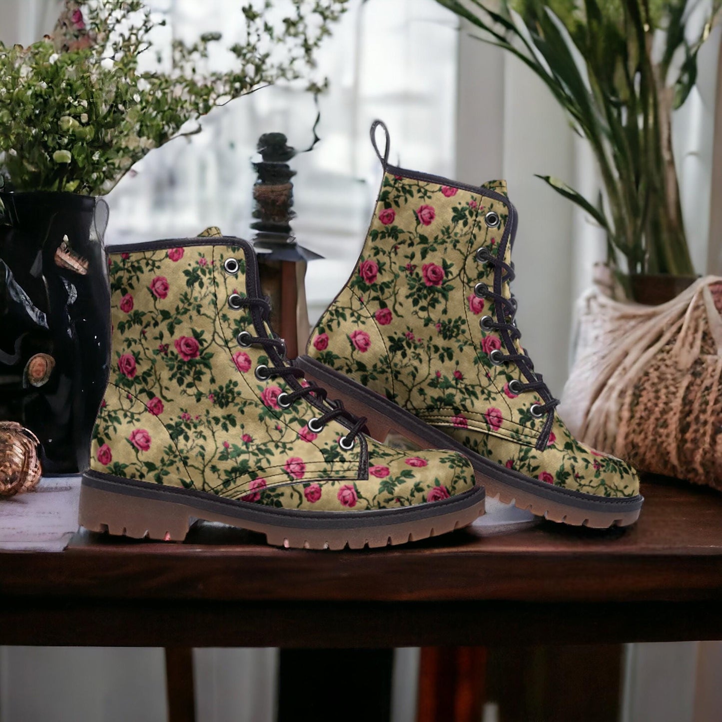 Vintage Cottage Roses Boot