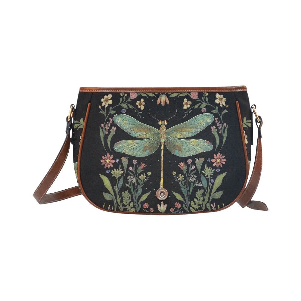 Dragonfly Crossbody Saddle Bag Purse