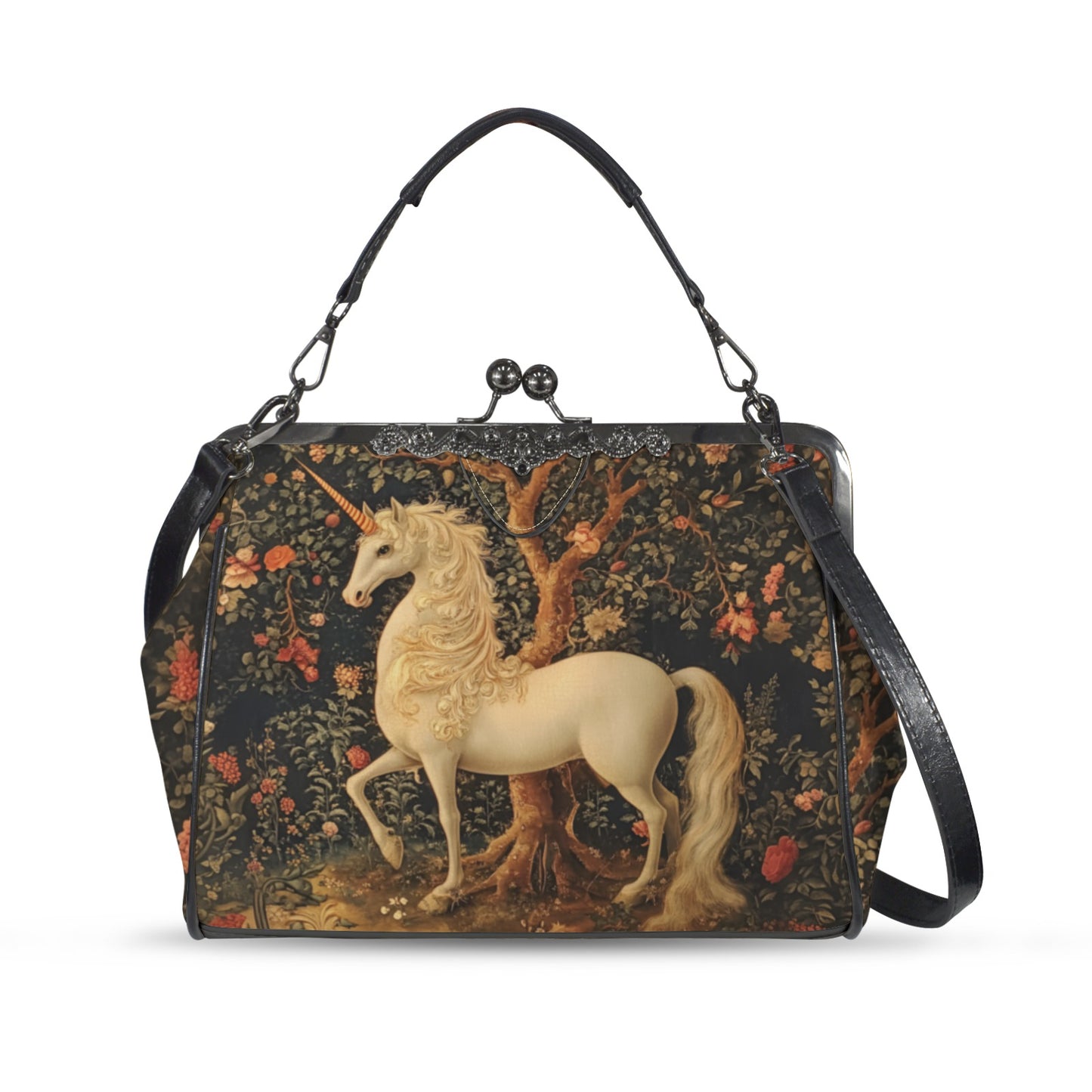 Medieval Unicorn Kisslock Bag