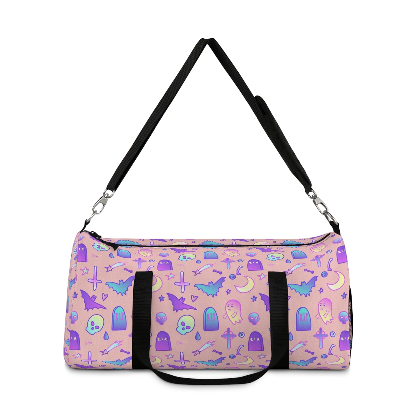 Pastel Goth Kawaii Spooky Cute Pink Duffel Bag