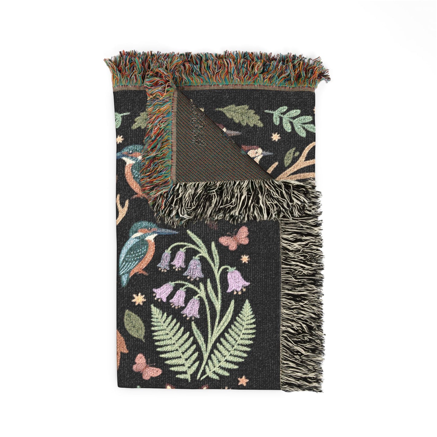 Woodland Animals Woven Blanket