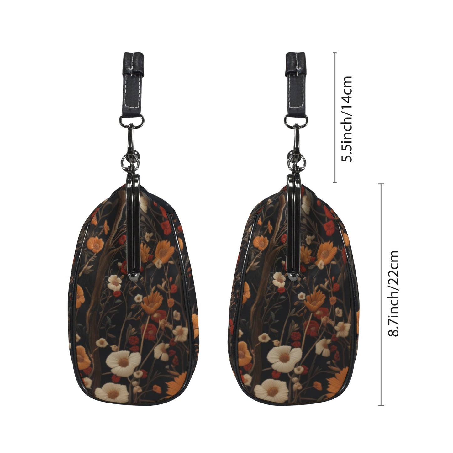 Owl and Flowers Kisslock Handbag