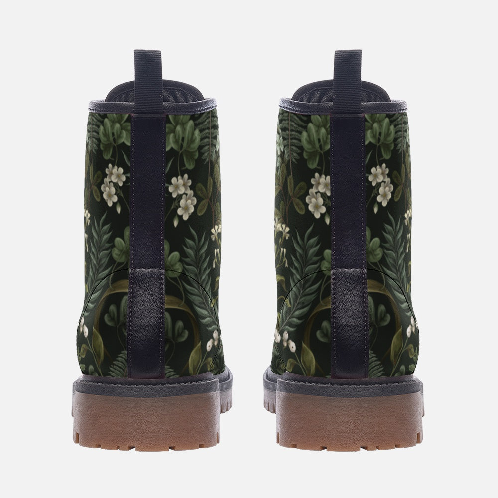 Dark Lush Botanical Vegan Combat Boots