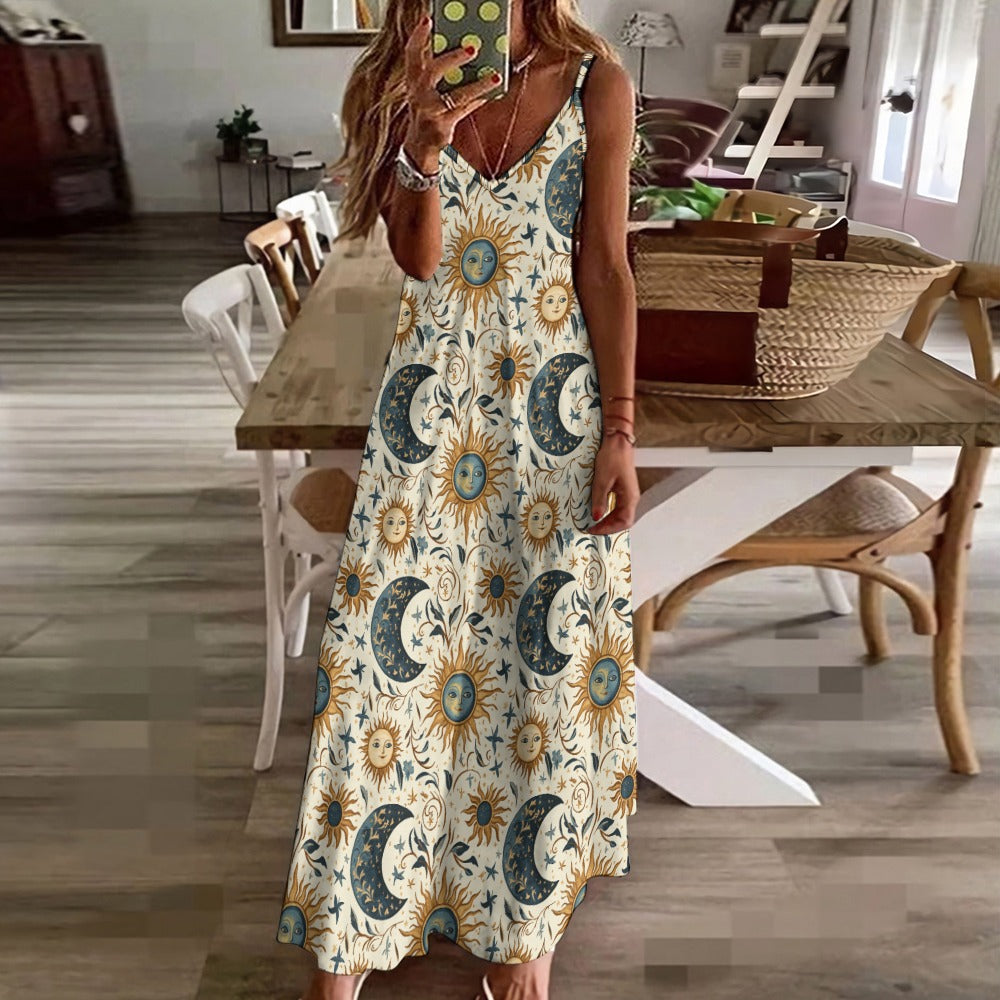 Medieval Suns & Moons Mystical Maxi Dress