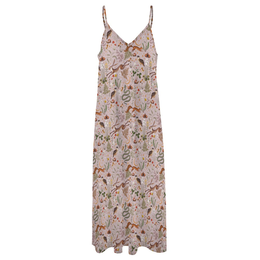 Boho Cottagecore Fairy Forest Maxi Dress