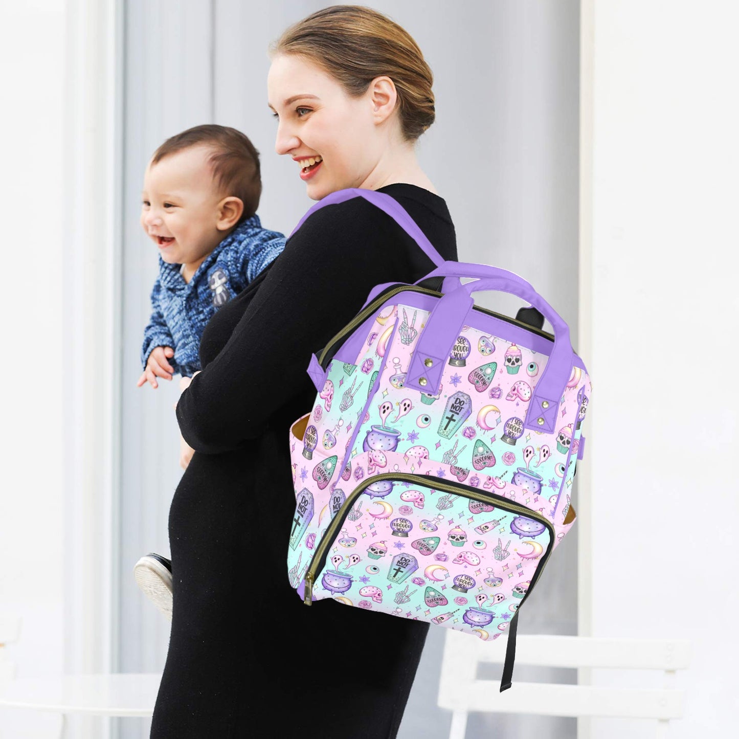 Pastel Kawaii Witchy Diaper Backpack