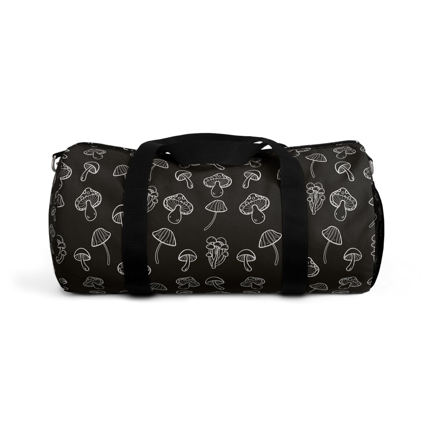 Cute Black and White Mushrooms Duffel Bag