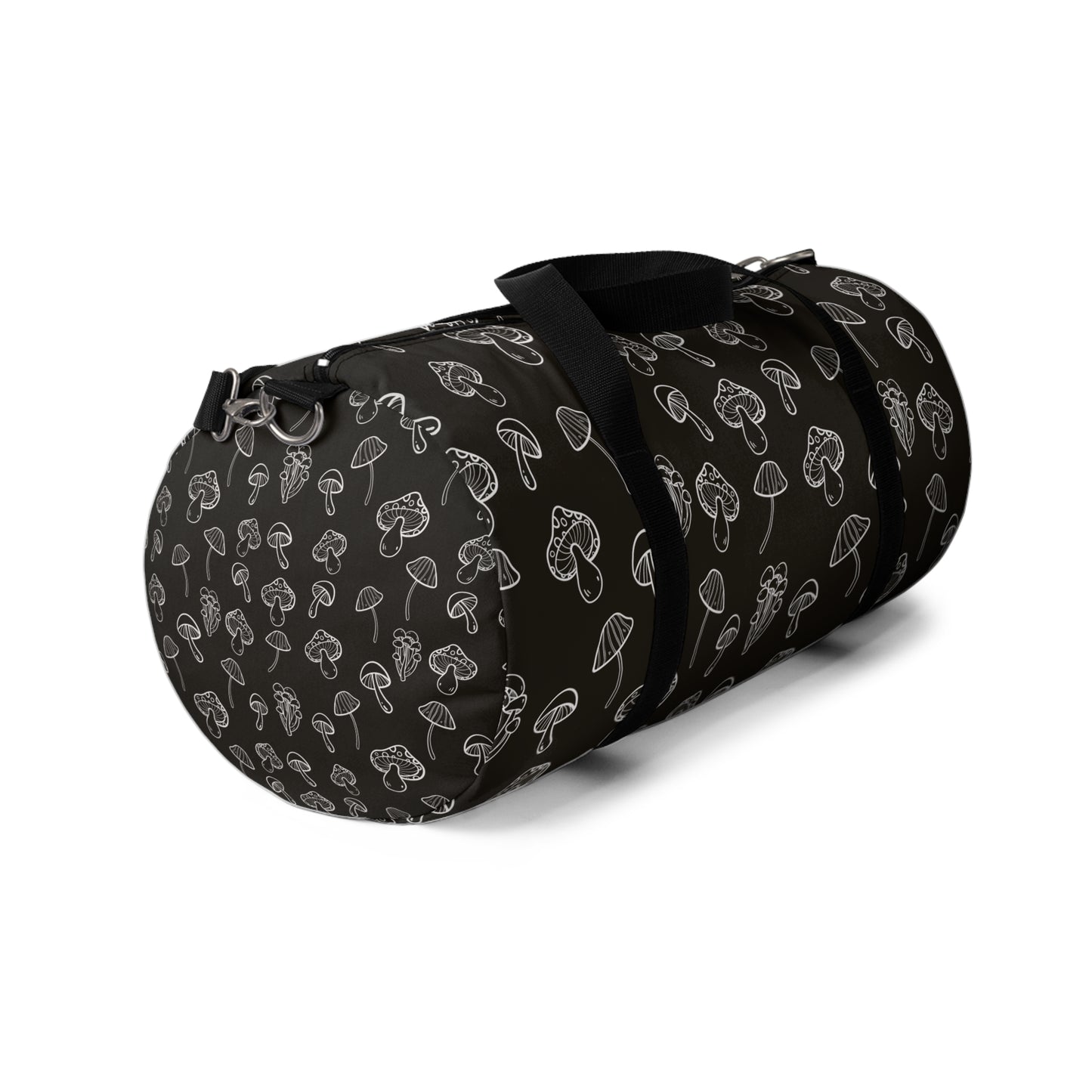Cute Black and White Mushrooms Duffel Bag