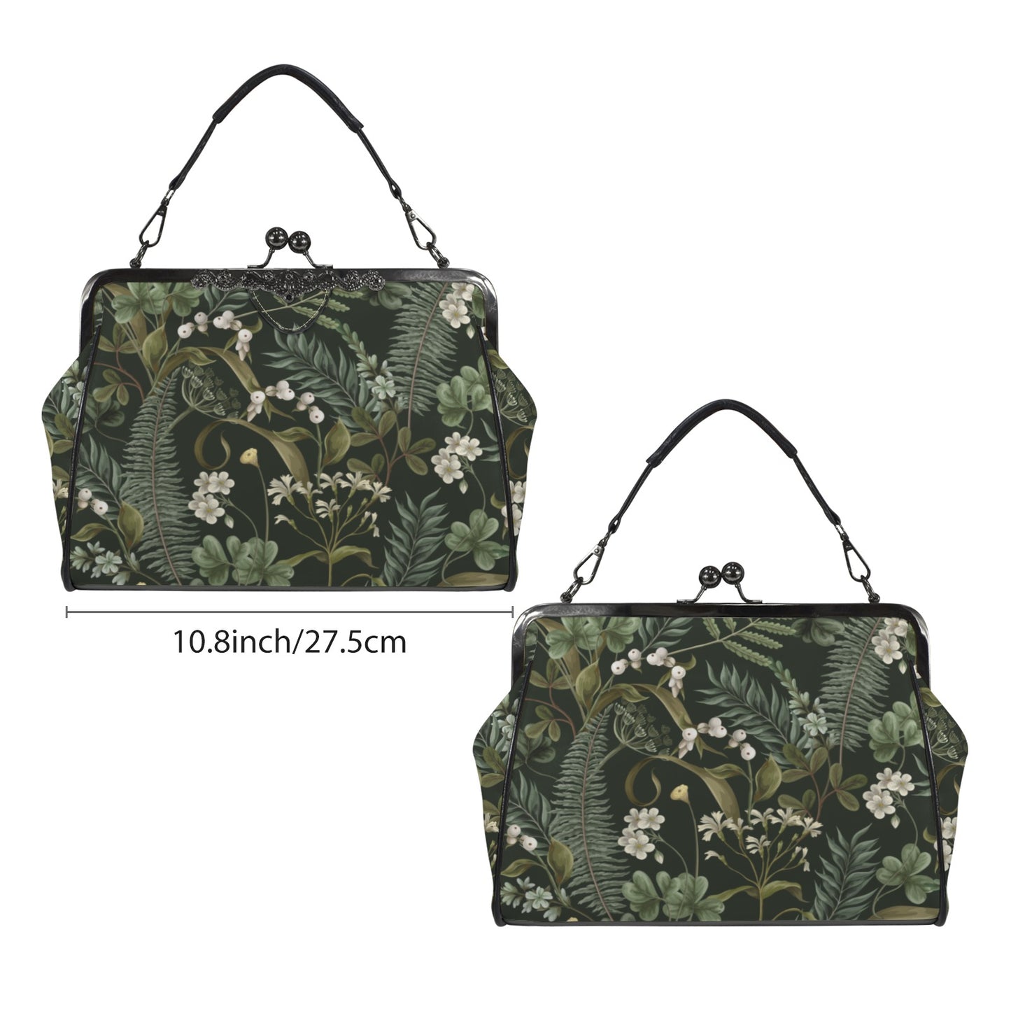 Woodland Botanical Kisslock Purse