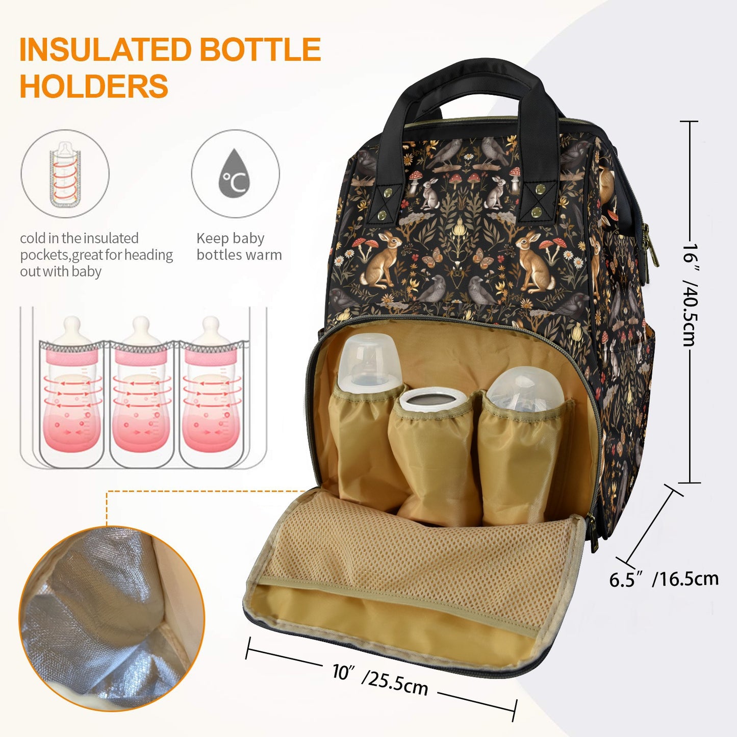 Dark Woodland Diaper Backpack