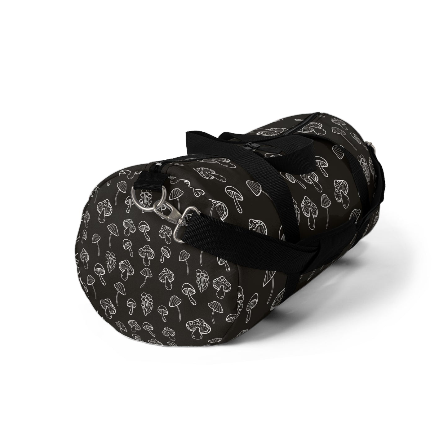 Cute Black and White Mushrooms Duffel Bag
