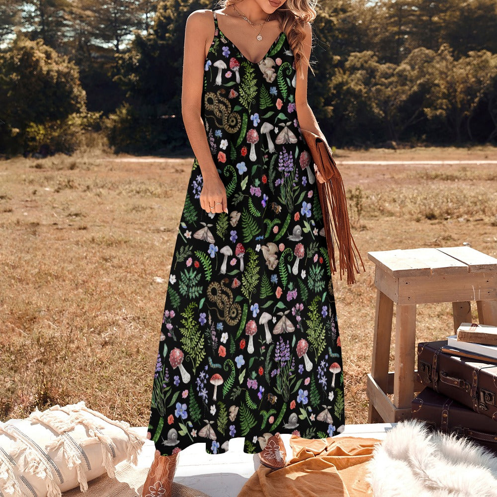 Dark Forest Dreams Boho Maxi Dress