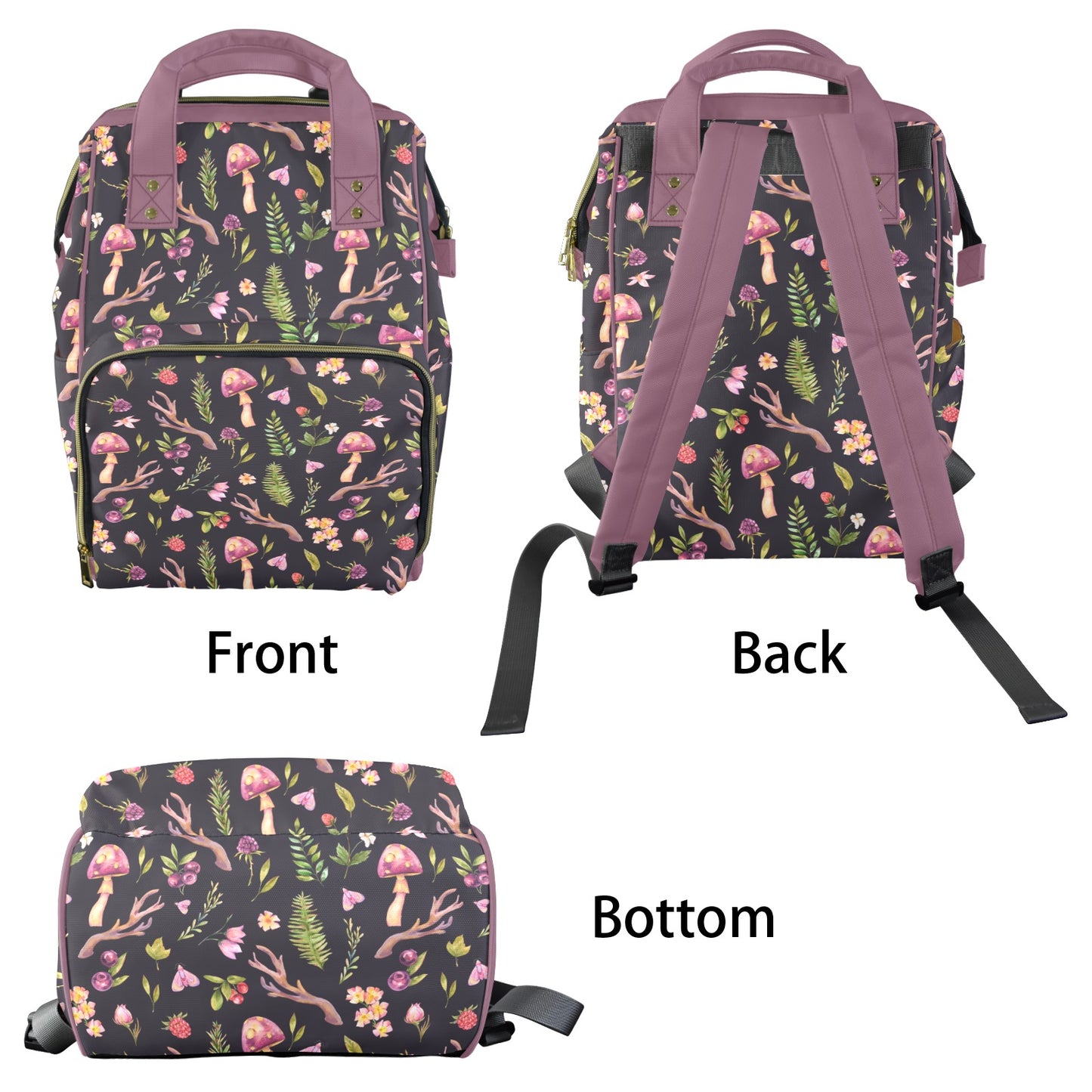 Fairy Mushroom Diaper Backpack