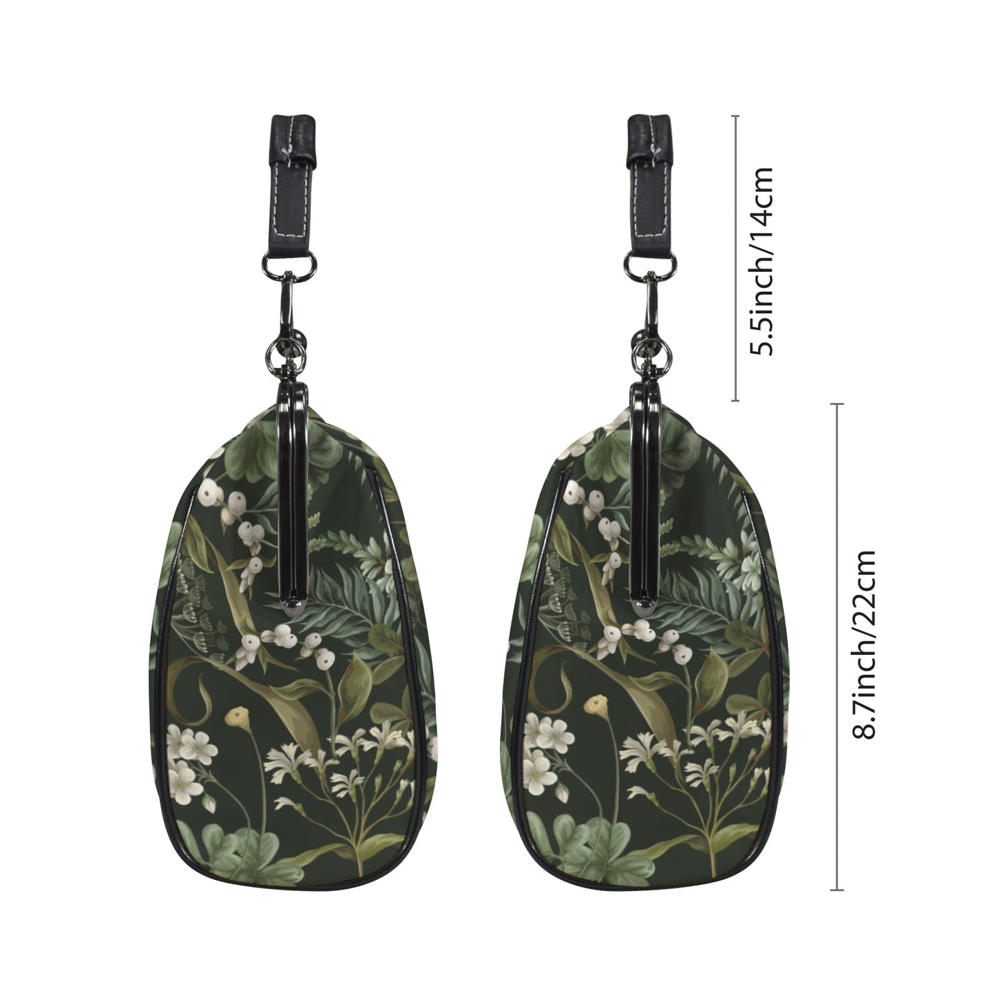 Woodland Botanical Kisslock Purse