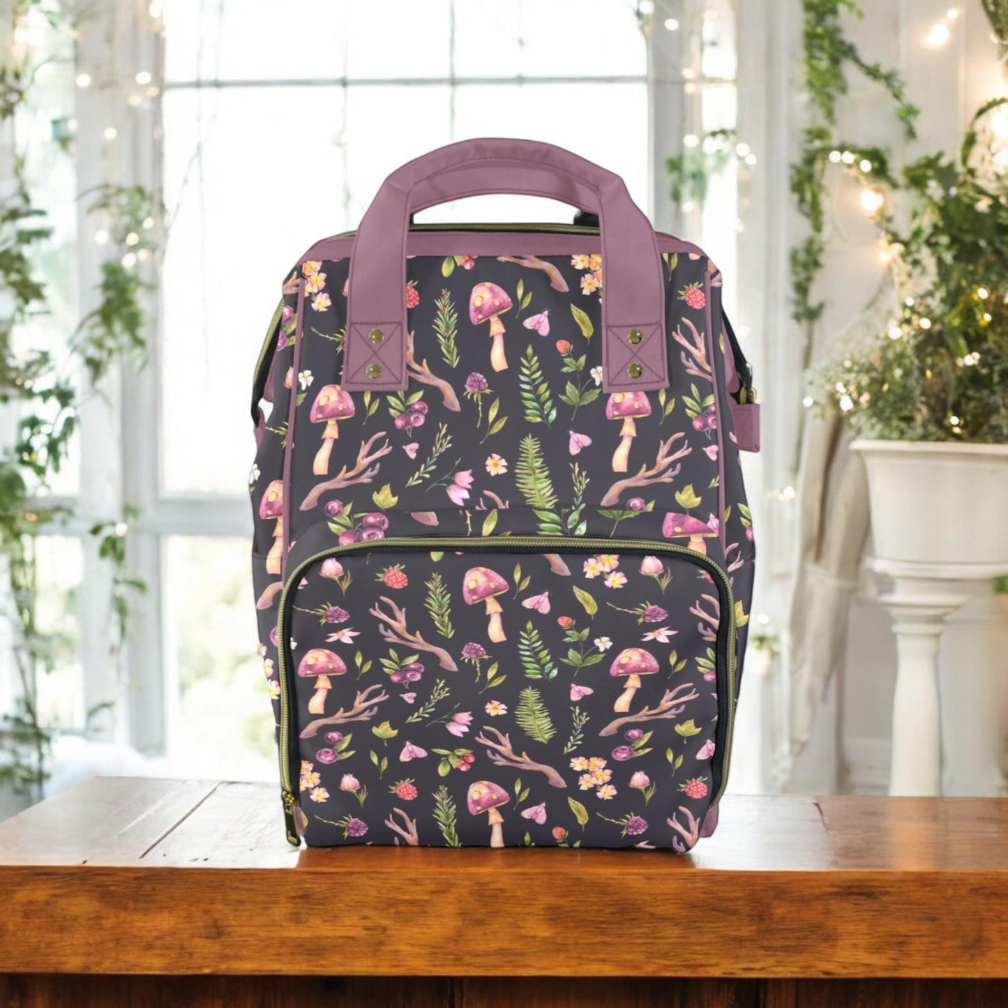 Fairy Mushroom Diaper Backpack