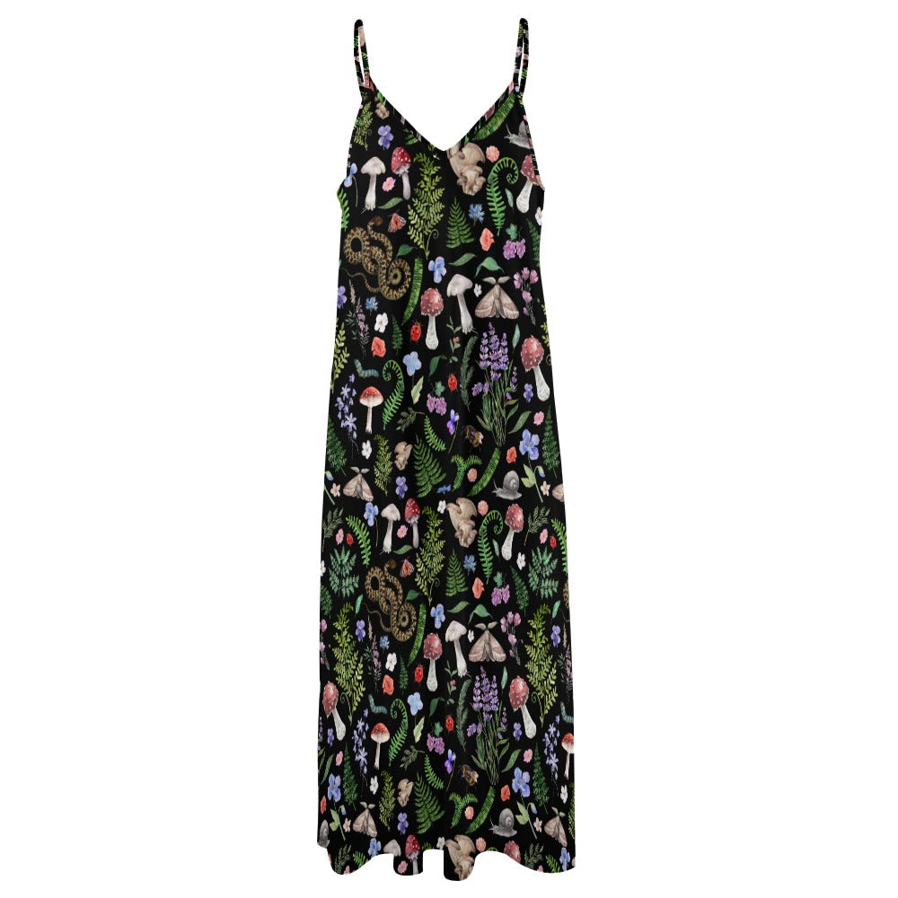 Dark Forest Dreams Boho Maxi Dress