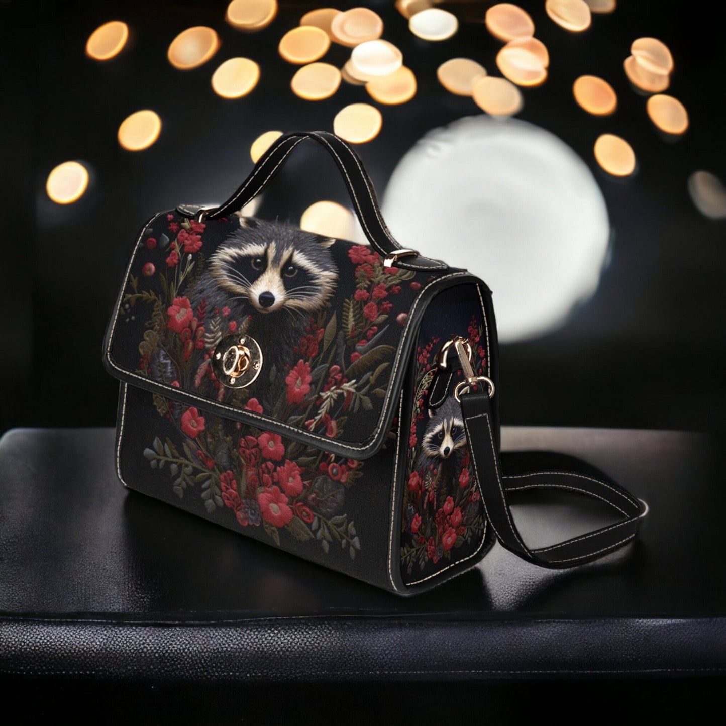 Raccoon and Flowers Satchel & Wallet
