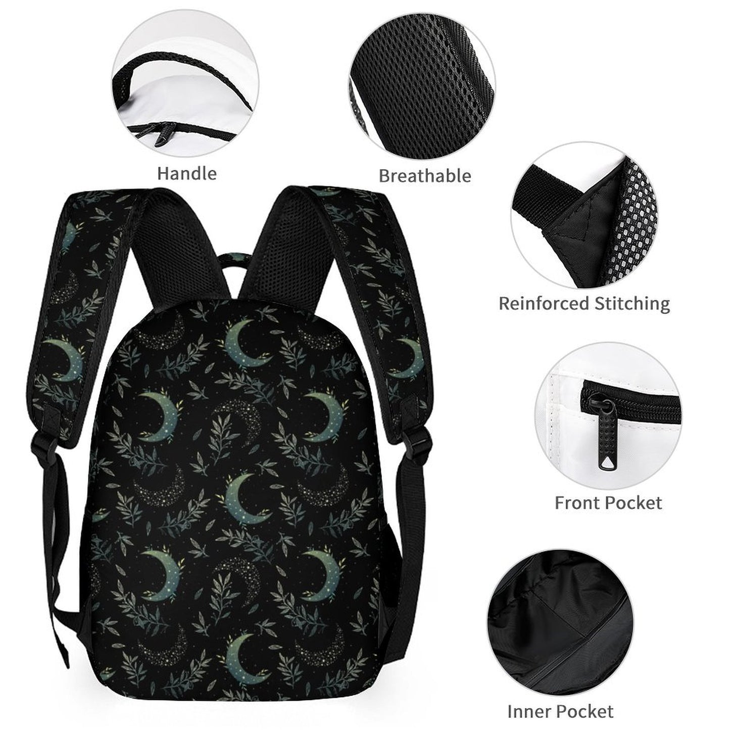 Witchy Moons Backpack School Set