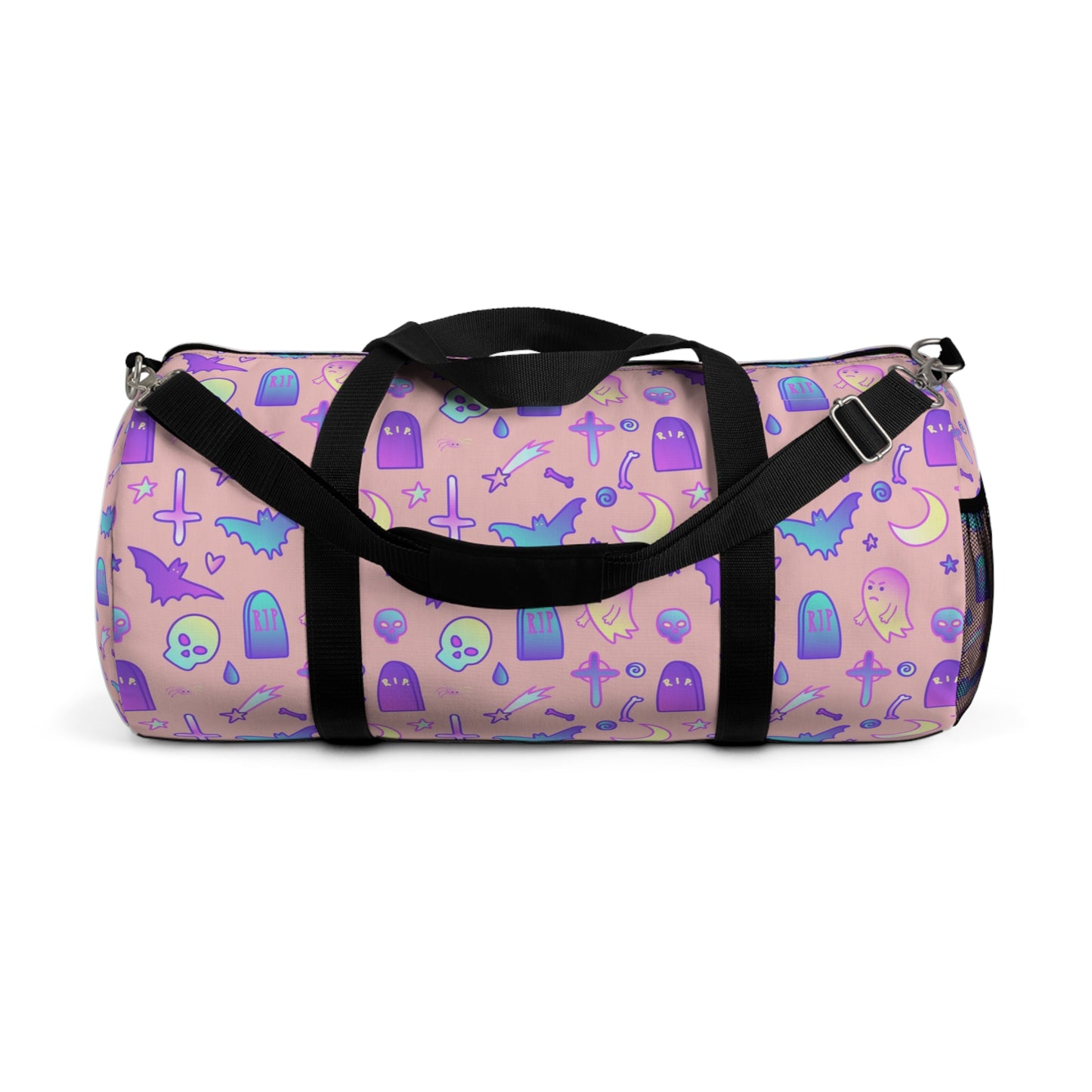 Pastel Goth Kawaii Spooky Cute Pink Duffel Bag