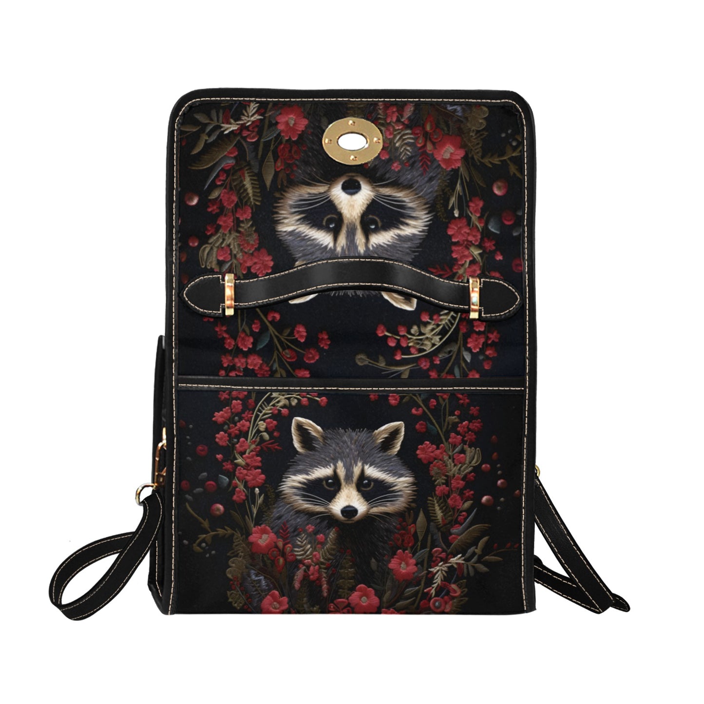 Raccoon and Flowers Satchel & Wallet
