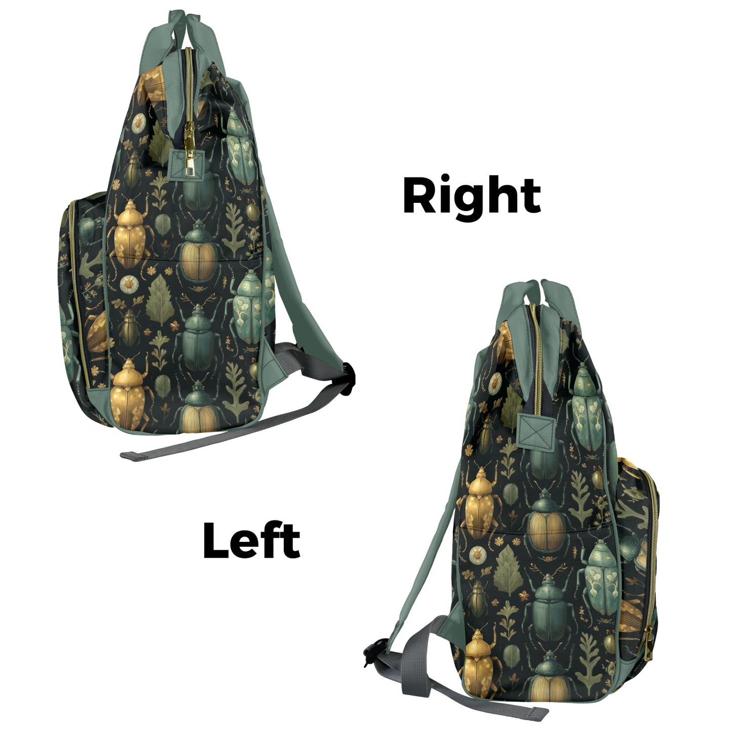 Whimsical Beetles Diaper Bag Backpack