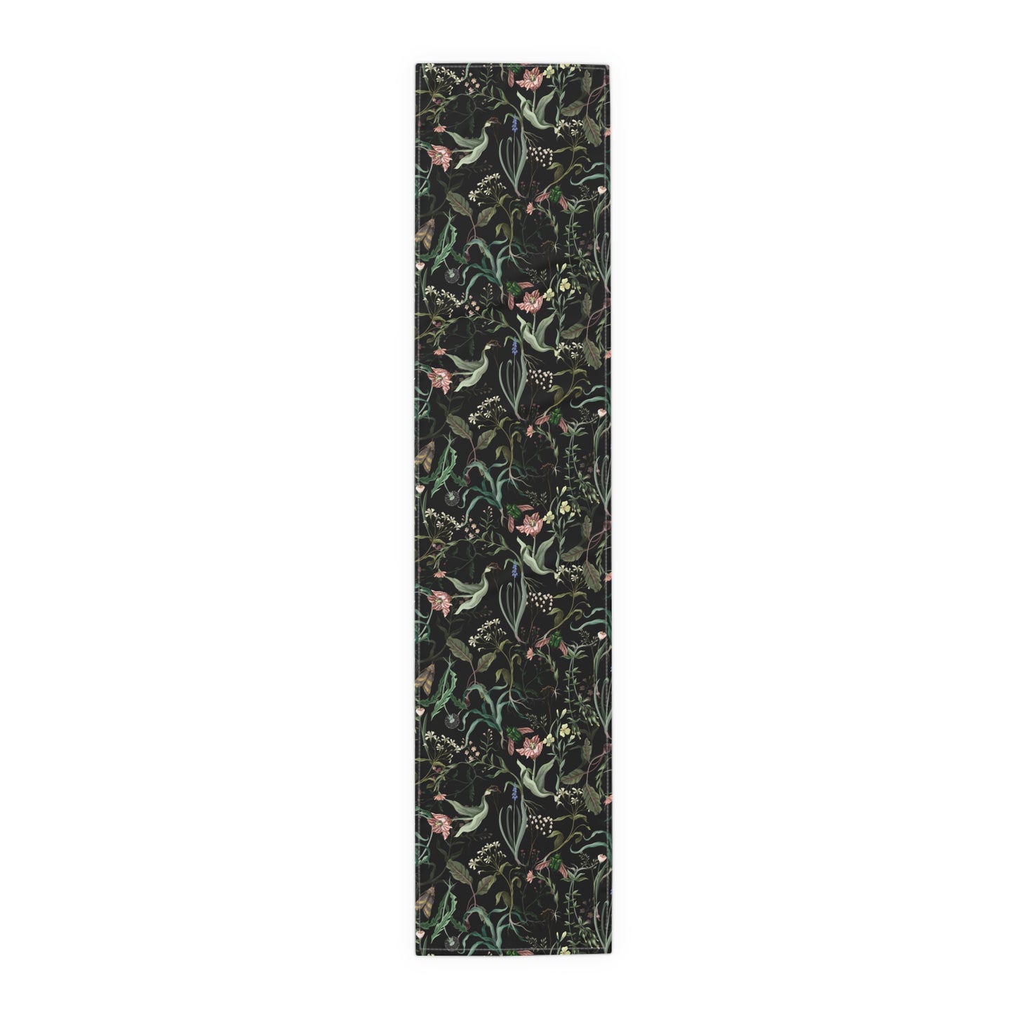 Dark Garden Floral Table Runner