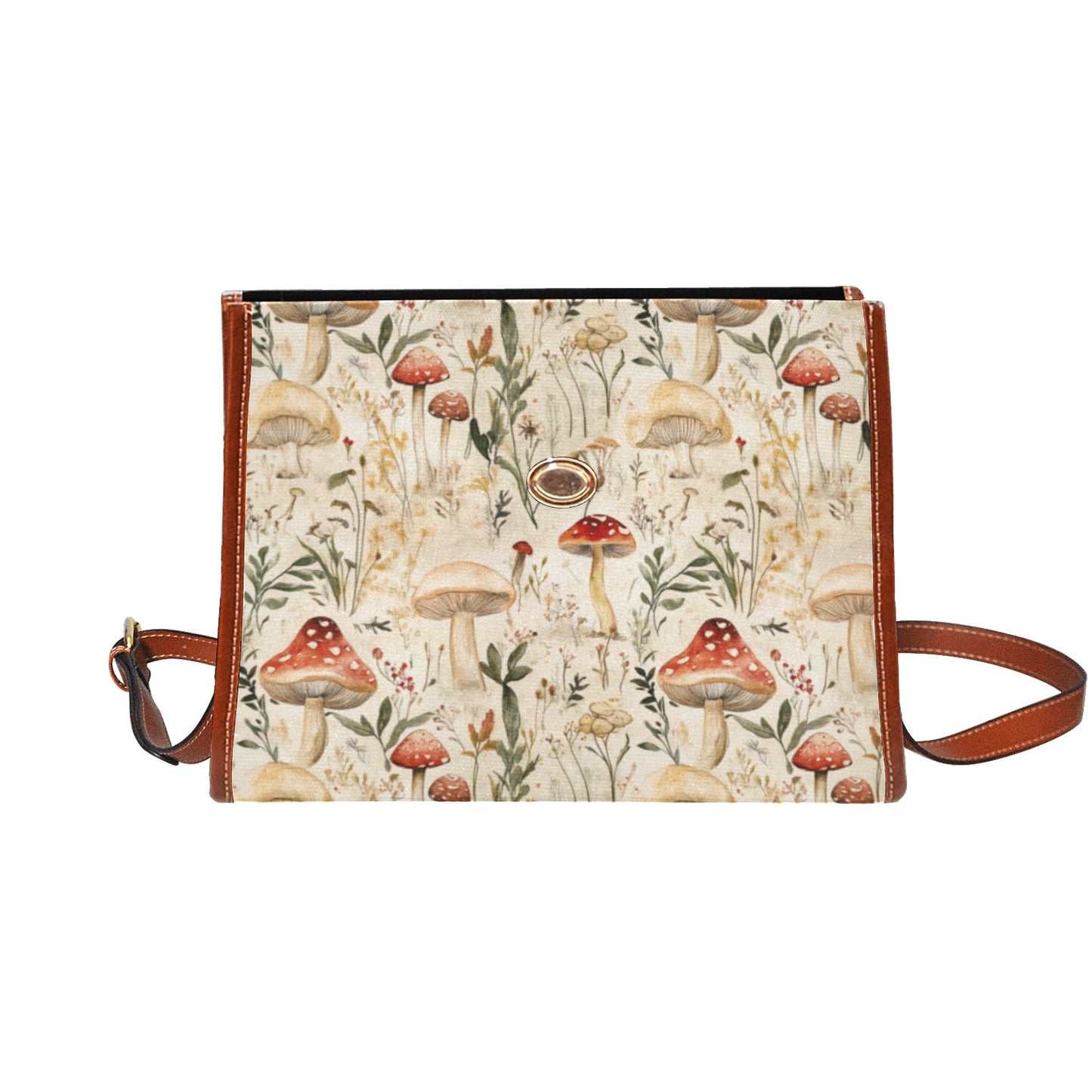 Forestcore Mushrooms Satchel Handbag