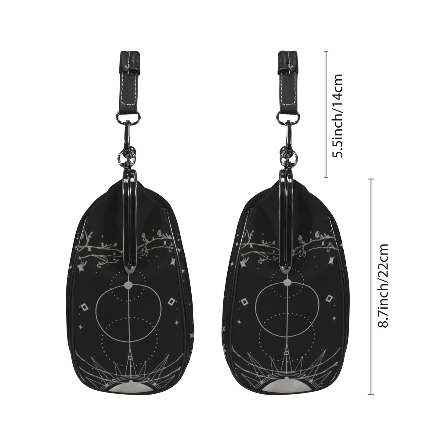Silver Celestial Kisslock Bag