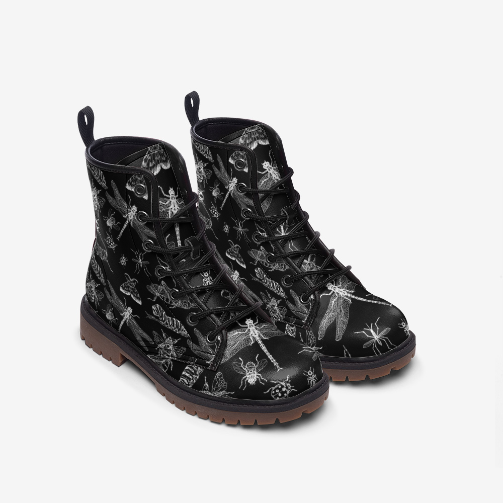 Black & White Bug's Life Vegan Boots