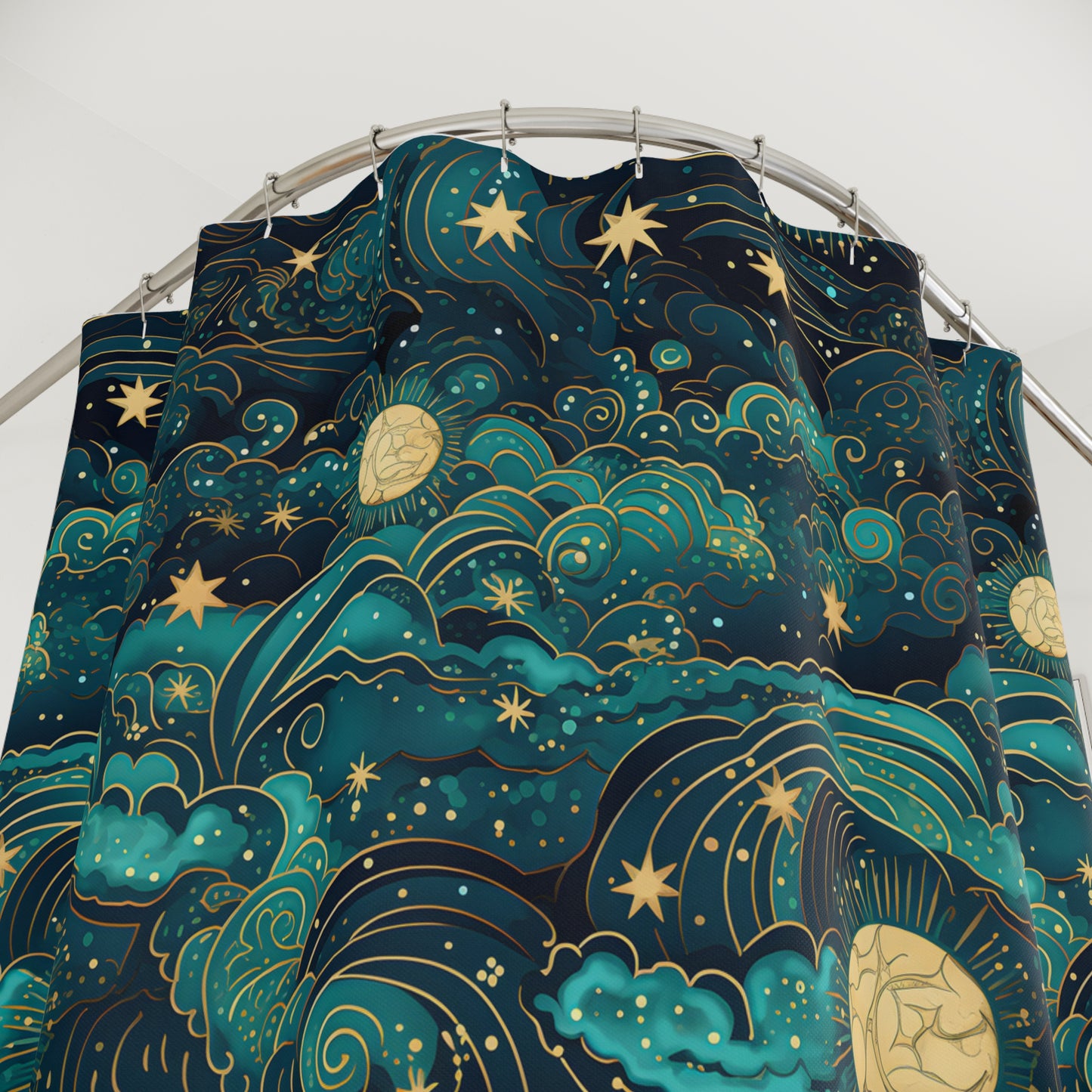 Celestial Starry Nights Shower Curtain & Bath Mat