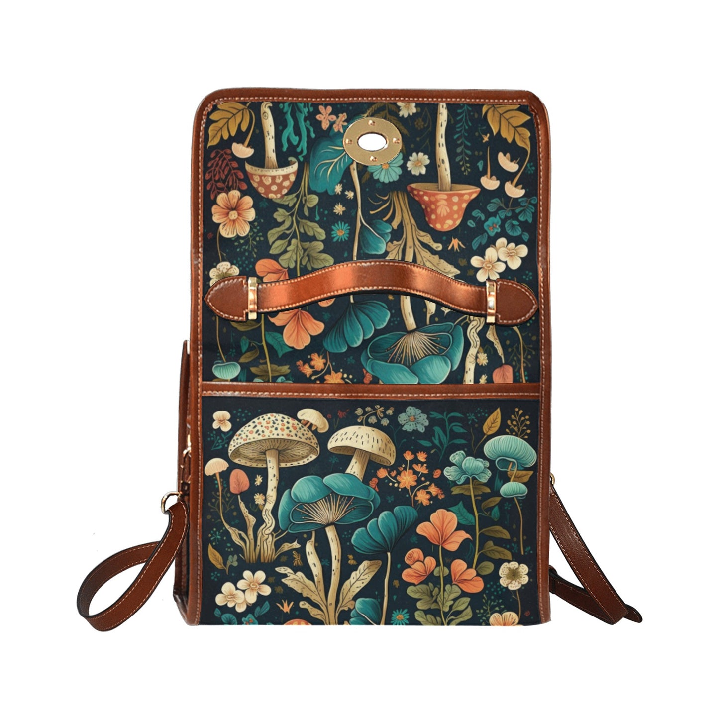 Boho Botanical Mushrooms Satchel