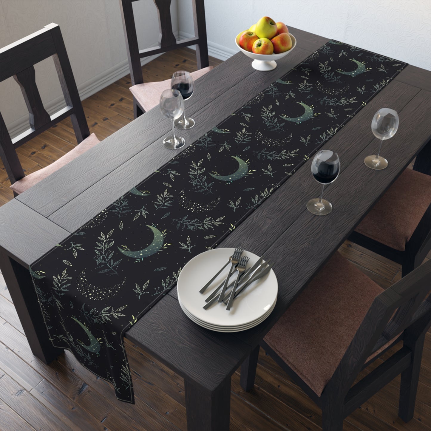 Forest Witchy Moons Table Runner