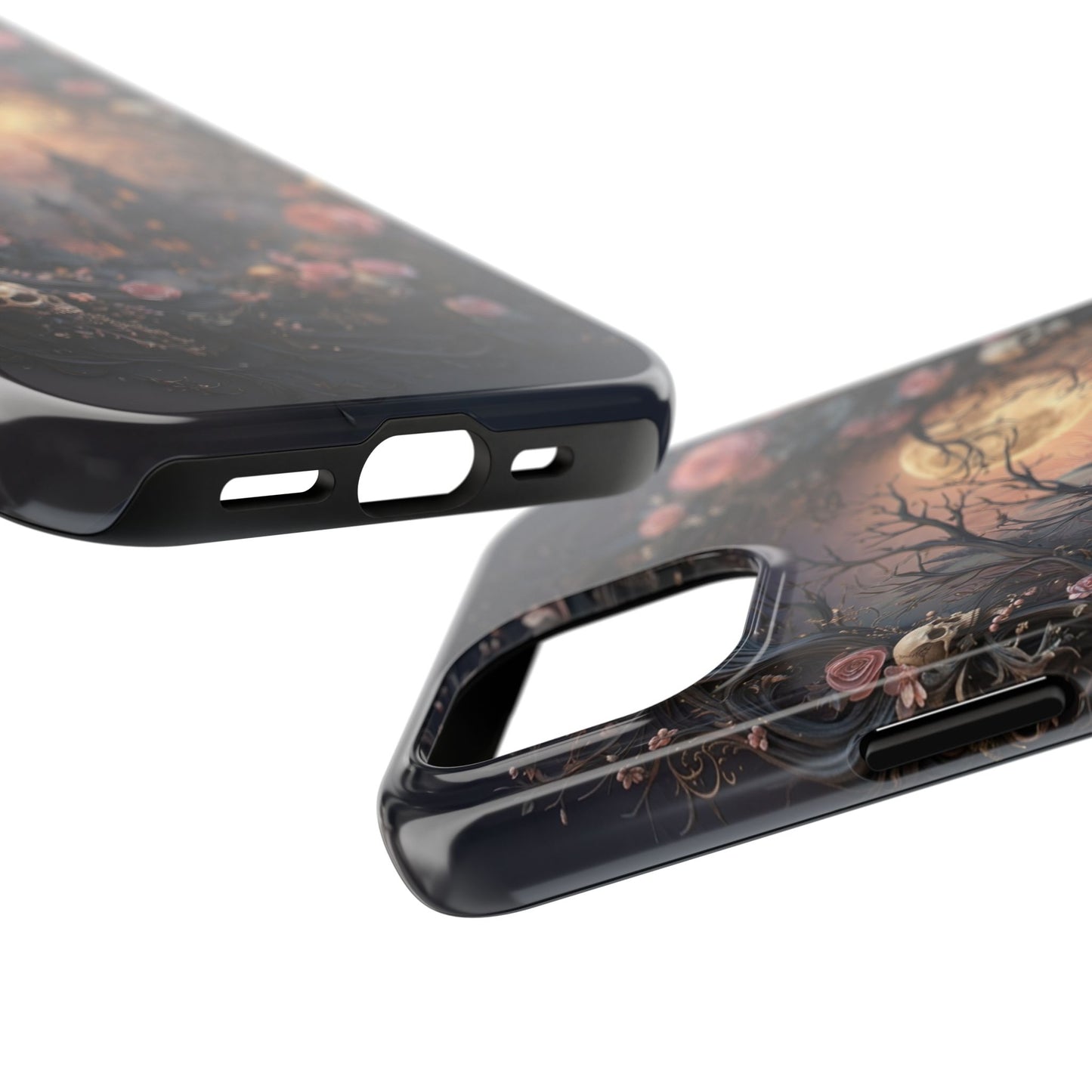 Gothic Castle Roses and Skulls Phone Case