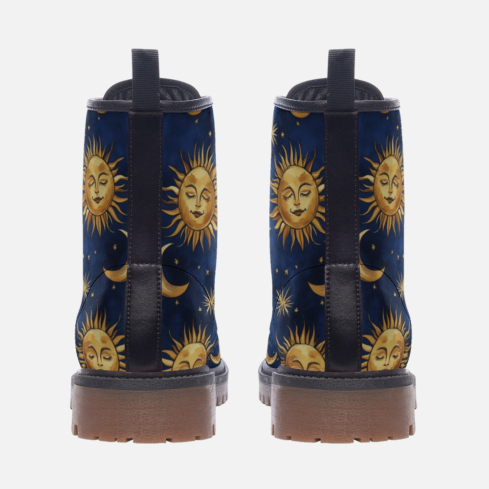 Celestial Sun & Moon Vegan Boots
