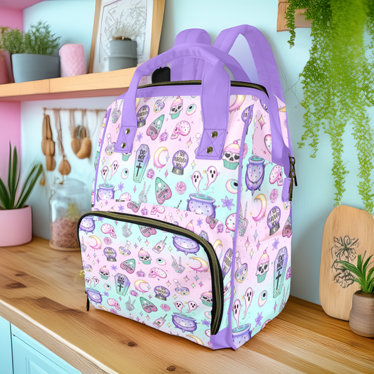 Pastel Kawaii Witchy Diaper Backpack