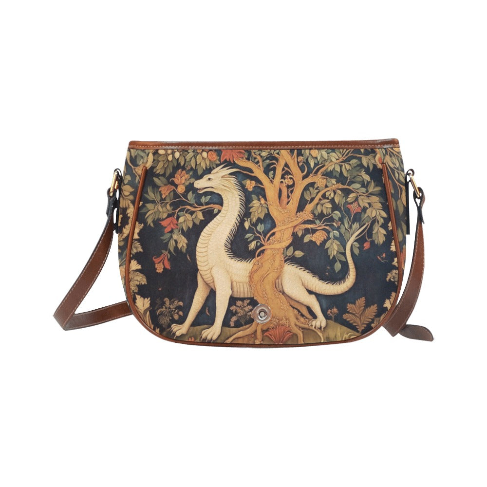 Medieval Woodland Dragon Saddle Bag