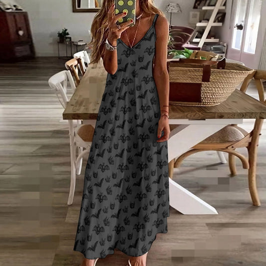 Gothic Bats Maxi Dress