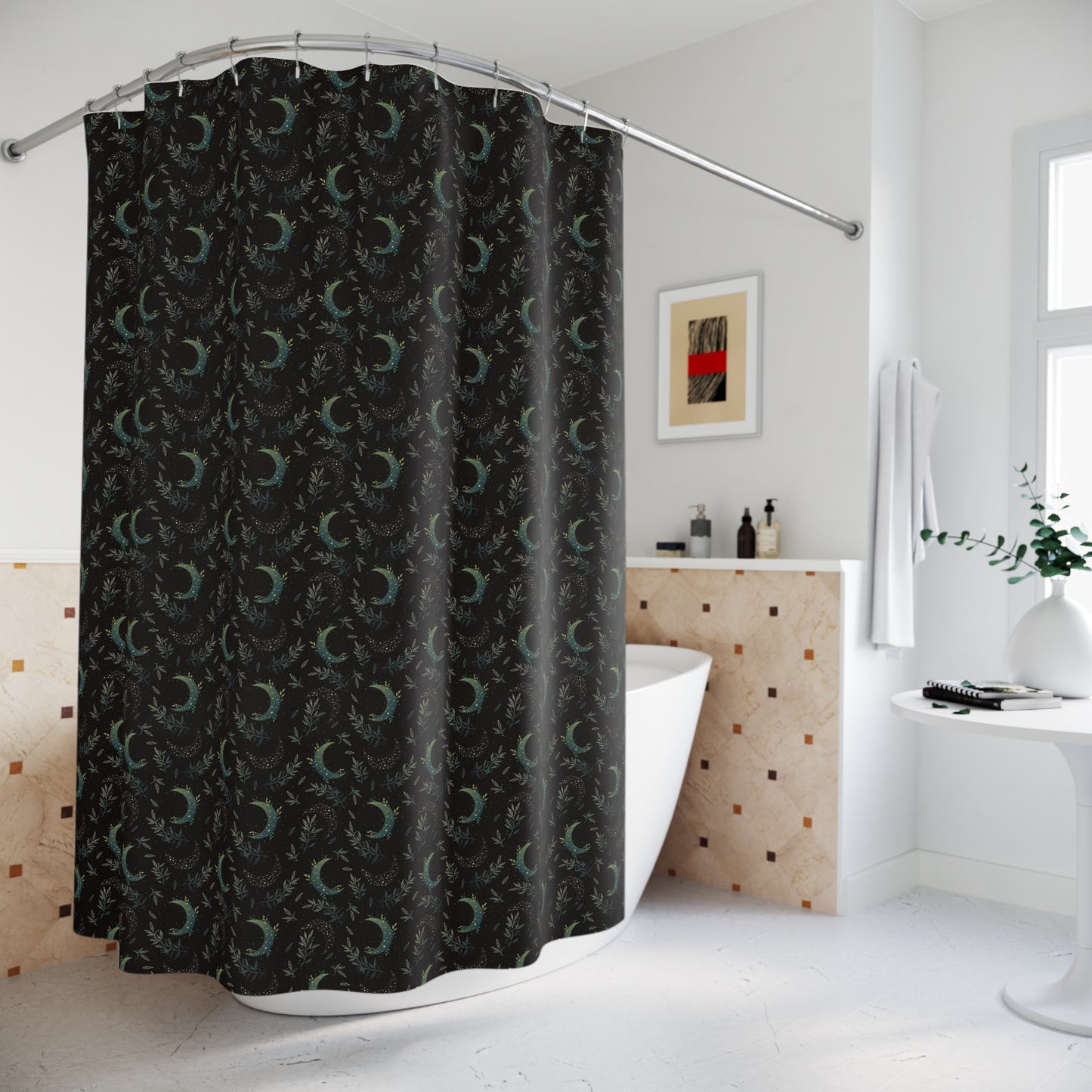 Witchy Forest Moons Shower Curtain & Bath Mat