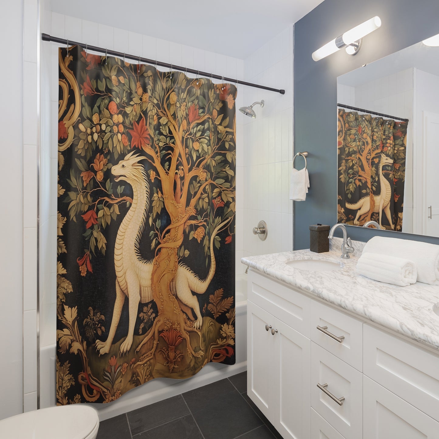 Medieval Dragon Shower Curtain