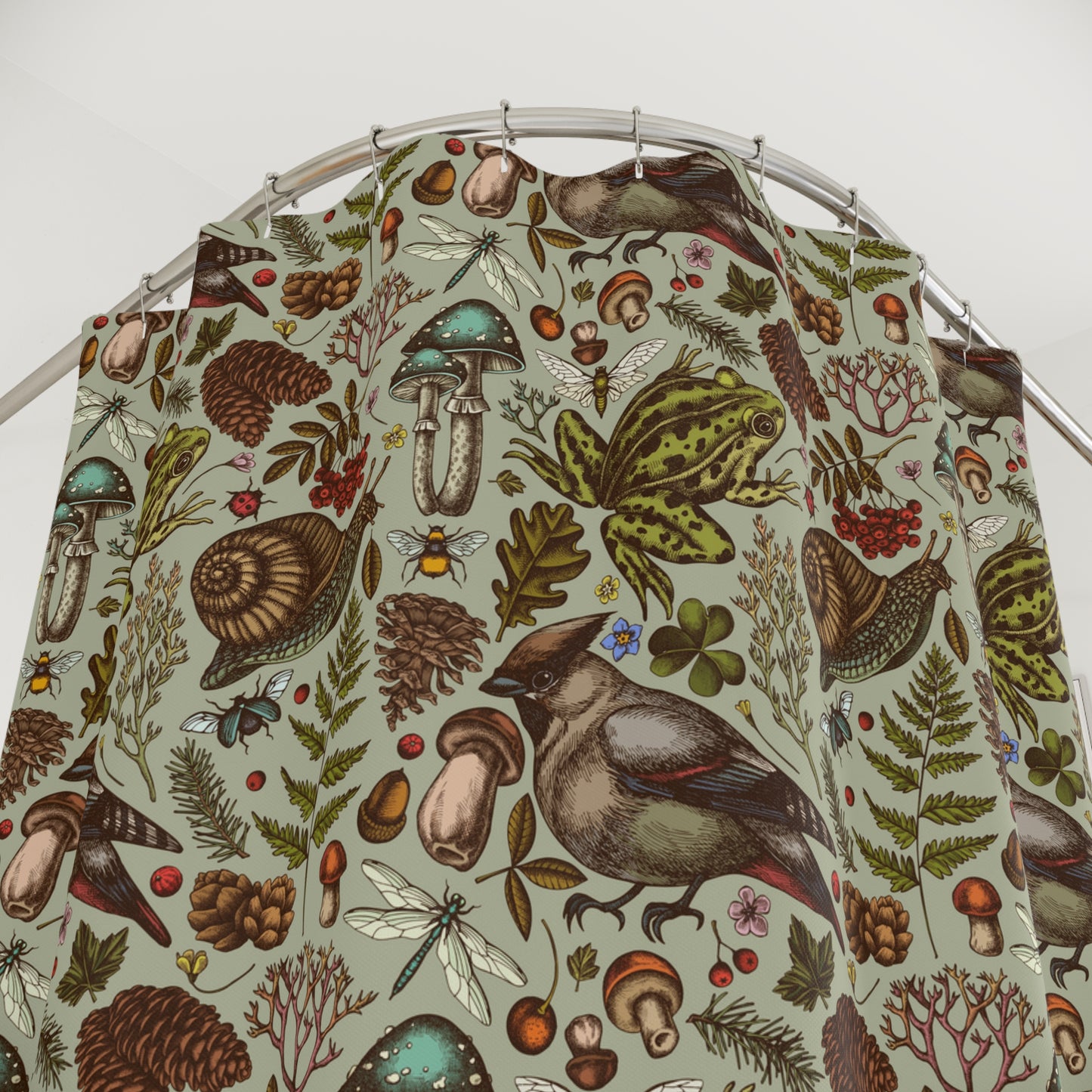 Enchanted Forest Woodland Shower Curtain & Bath Mat Set