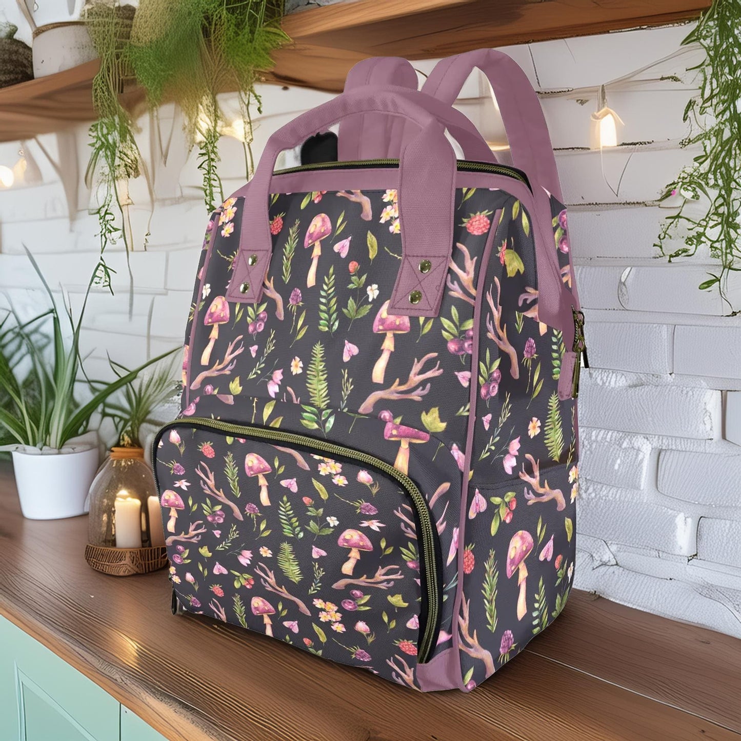 Fairy Mushroom Diaper Backpack