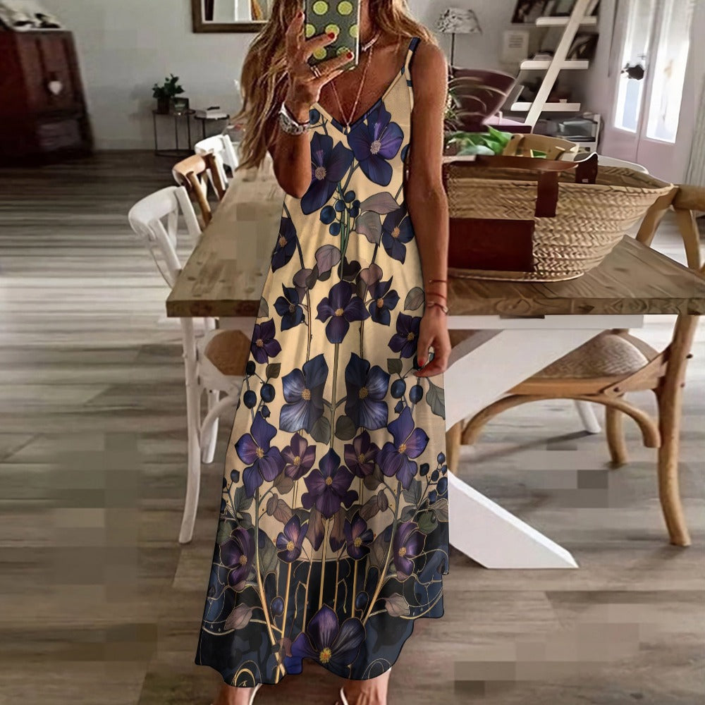 Boho Nightshade Garden Maxi Dress